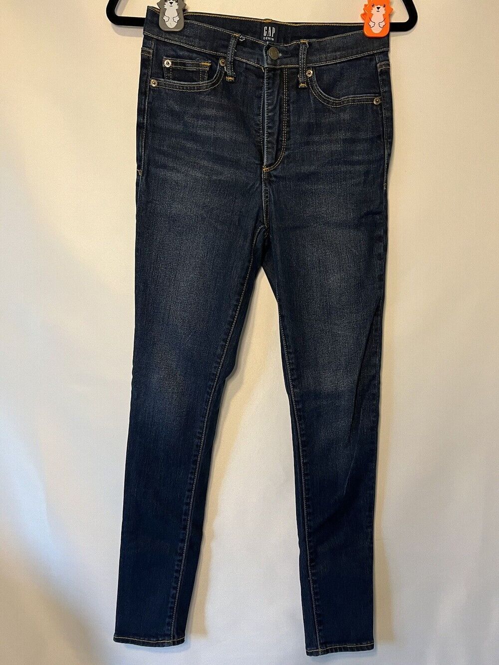 Gap 1969 True Skinny Jeans Women's 26 REG Blue High Rise Cotton Blend